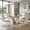 Table with White Chairs, variant on Sumdeal 70'' Faux Marble Dining Table Set for 6 with Black Upholstered Dining Chairs, 70 Inch Modern Marble Kitchen Table and Chairs Set with Chrome Stainless Steel Base