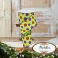 thumbnail image 2 of 2.5" Lime Green Ribbon with Multi Glitter Dots, 2 of 4