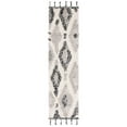 thumbnail image 3 of SAFAVIEH Kenya Jacqueline Geometric Diamonds Wool Area Rug, Grey/Black, 5' x 8', 3 of 7
