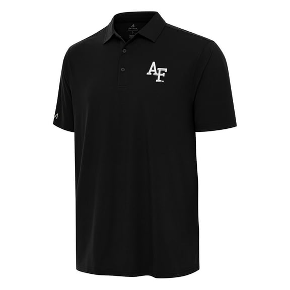 Men's Antigua Black Air Force Falcons Era Polo