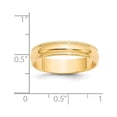 thumbnail image 4 of Primal Gold 14 Karat Yellow Gold 5mm Lightweight Milgrain Half Round Band Size 7.5, 4 of 5