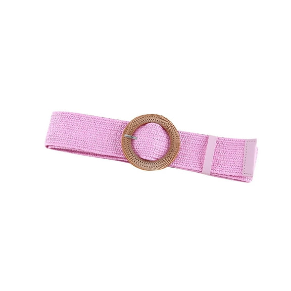 Zwiiyzr Womens Belt Solid Color Retro Elegant Adjustable Belt Buckle Simple Waist For Girls Ladies Christmas Holiday Gifts Pink Free Size