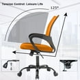 thumbnail image 3 of BestOffice Ergonomic Office Chair, Lumbar Support, Adjustable Height with Armrests for Adults(Orange), 3 of 6