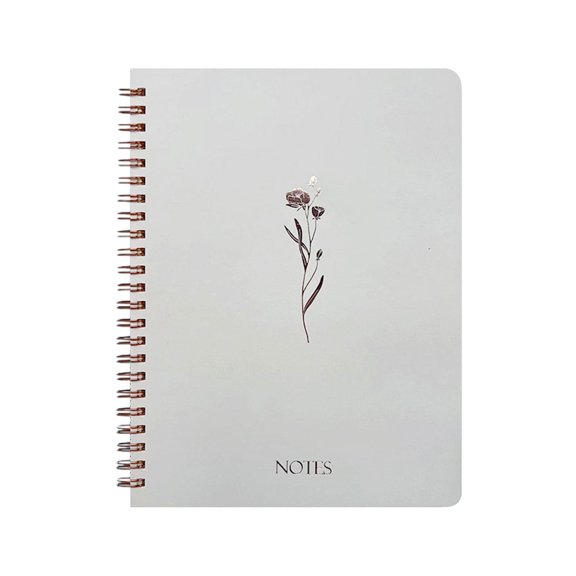 Flower Notebook,Aesthetic Cute Notebook, College Ruled 8X6 Journal with Large Pockets and Lined Pages, Supplies for Work School