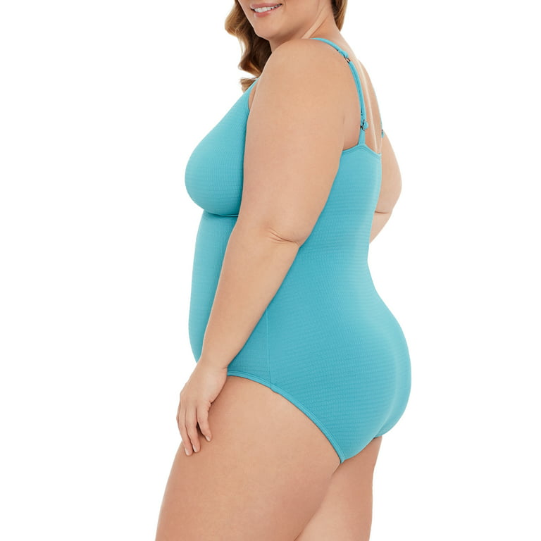 Turquoise Maternity Swimming Costume - Great Pool And Beach Summer Fun.