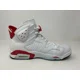 thumbnail image 3 of Ni - ke Air Jordan 6 Retro Red Oreo Mens Size 9.5 Multicolor Sneakers CT8529-162, 3 of 5