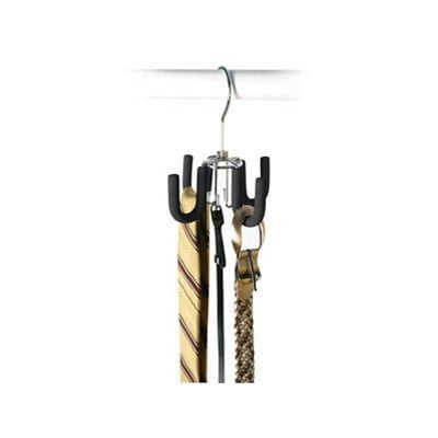 Richards Homewares - Swivel Belt Hanger, Black Friction, sturdy non-slip hooks