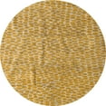 thumbnail image 1 of Ahgly Company Machine Washable Indoor Round Abstract Sedona Brown Area Rugs, 6' Round, 1 of 7