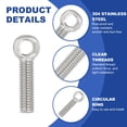thumbnail image 3 of Uxcell Lifting Shoulder Eye Bolts, Machinery Shoulder Lifting Screw Bolt 304 Stainless Steel Threaded Screw Eyebolt M5x23mm 5, 3 of 7