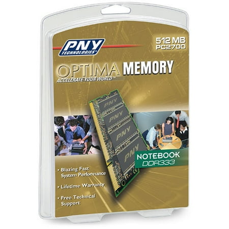 - PNY OPTIMA 512MB DDR 333 MHz PC2700 Notebook/Laptop SODIMM Memory Module MN0512SD1-333