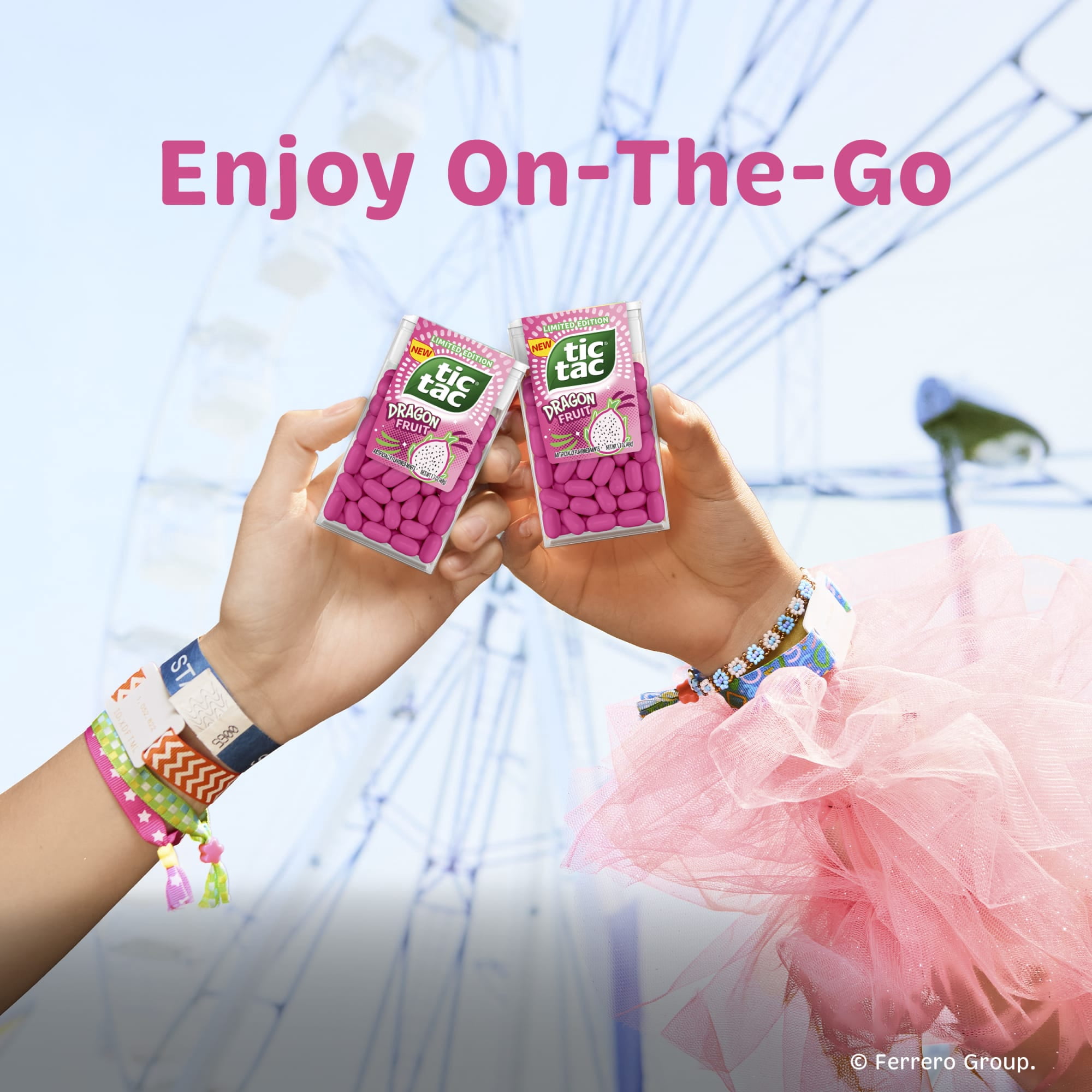 Tic Tac Dragon Fruit,  Pocket-sized Mints, Dragon Fruit Flavored On-the-Go Refreshment, 1.7 oz