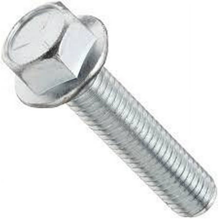 

25 1/4-20 X 3/4 Serrated Flange Head Bolts Grade 5 Zinc Plated