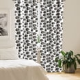 thumbnail image 2 of Ambesonne Cartoon Curtains, Black and White Fishes, Pair of 28"x63", White Black, 2 of 5