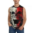thumbnail image 1 of Fotbe Red And White Screaming Demon Skull Men's Camiseta sin Mangas Estampada para Hombres, Playera Casual para Gimnasio, Entrenamiento, Playa-XX-Large, 1 of 7