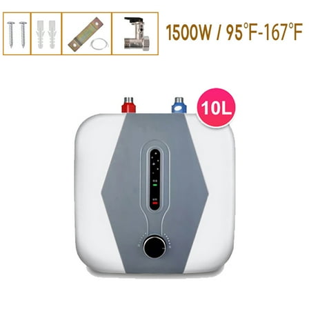 iMeshbean 110V 10L Mini Electric Tank Hot Water Heater Kitchen Bathroom Home 95°F-167°F US