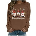 thumbnail image 1 of Chandail en Molleton Femme Tendance Chandail Imprimé Flocon de Neige de Noël à Capuche Manches Longues Mode Automne, 1 of 3
