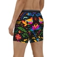 thumbnail image 3 of Rocae Mexican Flower Traditional1 for Stretch Moisture-Wicking Underwear,Men's Underwear Boxer Briefs X-Large, 3 of 9