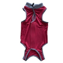YUEHAO Pet Vest for Dogs Solid Dog Recovery Suit Onesie After Pet Operation for Female Male Dogs Cats Solid Surgical Postoperative Snuggly Vest for Abdominal Wounds Weaning Anti Licking Vest (Wine, S)