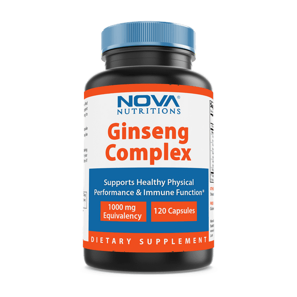Nova Nutritions Ginseng Complex 1000 mg capsule Made with Vitamin B12