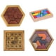 thumbnail image 2 of Rompecabezas de tablero de madera para niños, juego educativo de matemáticas, Tangram, juguetes para adultos y niños Fivean unisex, 2 of 2