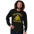 thumbnail image 5 of Original Dad Bod Buddha Belly Funny Men's Long Sleeve Tee T Shirt Brisco Brands X, 5 of 6