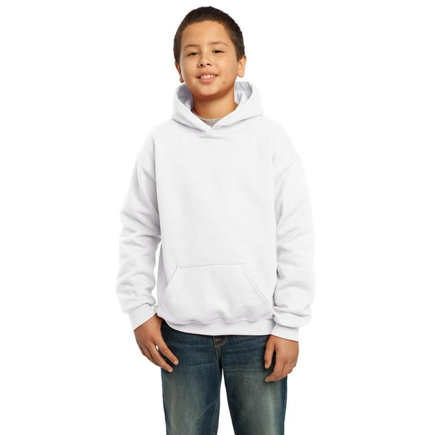 Gildan Boys Long Sleeve Front Pouch Pocket Hooded Sweatshirt. 18500B ...