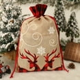 thumbnail image 3 of Christmas Buffalo Plaid Drawstring Bags Red and Black Plaid Xmas Burlap Bag Reusable Treat Candy Bag Cotton Gift Bags with Drawstrings for Candy Wrapper Christmas Party Favors, 3 of 7