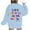 Light Blue, variant on Cmfcve Women's Athletic Sweatshirts Letter Print Long Sleeve Versatile Tops Crew Neck Loose Gym Pullover Tops
