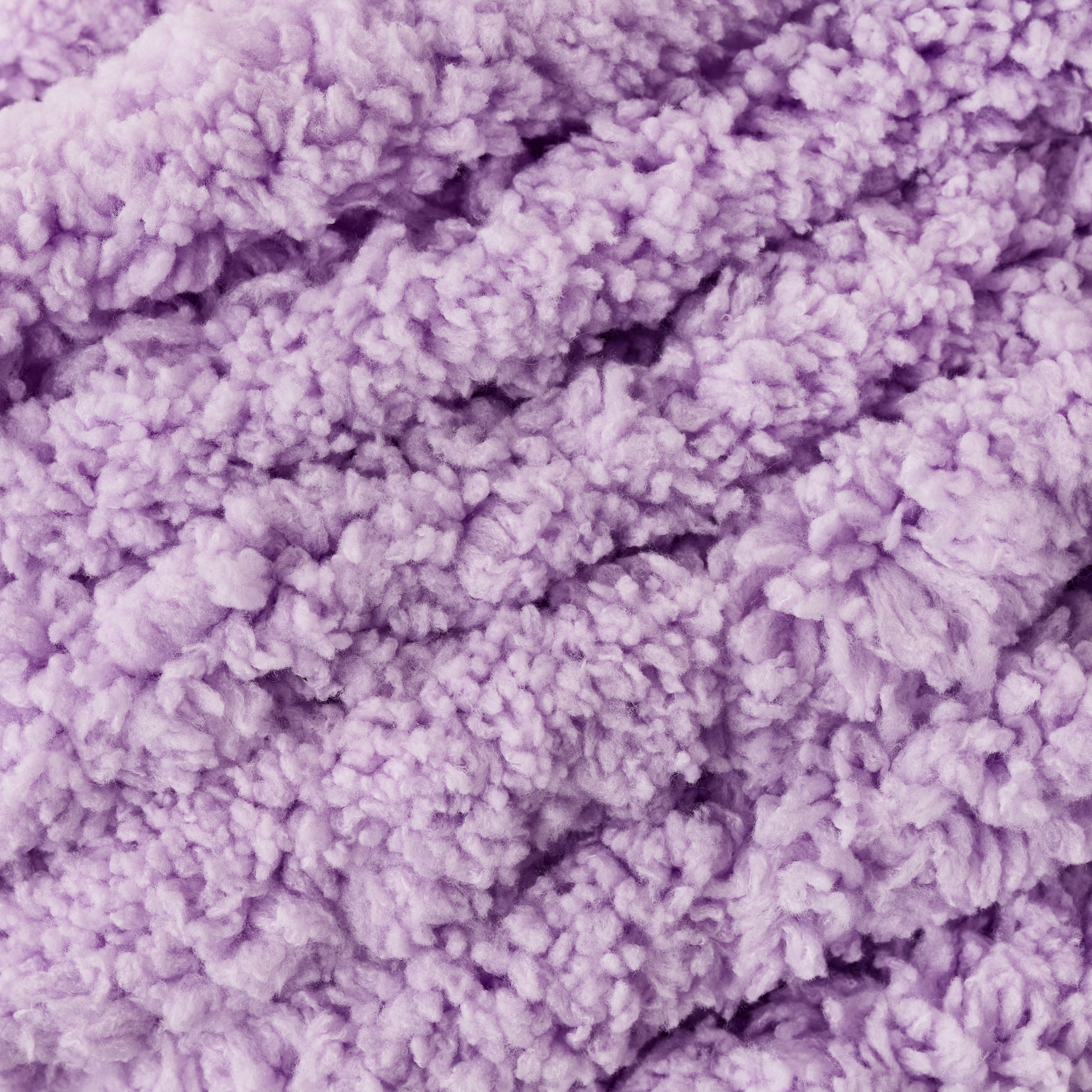 Mainstays Chunky Chenille Yarn, 31.7 yd, Lilac, 100% Polyester, Super Bulky