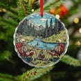 thumbnail image 4 of Skull Camping Crystal Glass Ornament Vintage Halloween Skull Round Christmas Ornament Holiday Decor And Xmas Gifts Ideas, 4 of 8