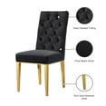 thumbnail image 2 of Meridian Furniture Capri 19.5"H Velvet Dining Chair in Black (Set of 2), 2 of 4