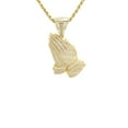 thumbnail image 2 of Silver Necklace - Gold Praying Hand Necklace | 18.6 Grams, 2 of 5