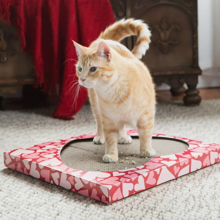 Kitty City Valentine's, Heart Shaped Non-Toxic Corrugated Paper