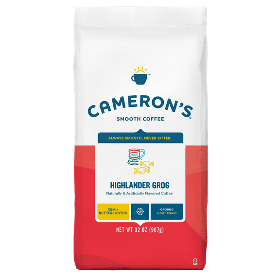 Cameron's Coffee Specialty Highlander Grog, Light Roast, Ground Coffee, 32 Oz