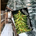 thumbnail image 3 of Black Merry Christmas House Flag 28x40 Inch Double Sided, Christmas Tree Xmas Winter Holiday Yard Outdoor Decorative Flag, 3 of 6