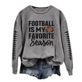 thumbnail image 1 of WEAIXIMIUNG Chandail en Molleton pour Femmes Zip Up Manches Longues Col Rond Chandails en Molleton Décontractés Imprimé Graphique de Football Pull Léger Blouse Top, 1 of 4