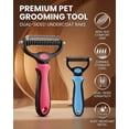thumbnail image 3 of Pet Grooming Tool for Dogs and Cats, Dual-Sided Pet Comb, Professional Deshedding Tool, Pets Hair Remover Shedding, Long Haired Dog Brushes, Undercoat Combs Supplies, Cat Brush Rake, 3 of 8