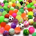 thumbnail image 1 of 20 pelotas saltarinas de 30 mm, incluidas pelotas de fútbol de colores variados., 1 of 3