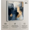 thumbnail image 2 of Navy Beige II Canvas Blue Abstracts by Art Remedy, White Frame, 36 x 45, 2 of 7