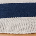 thumbnail image 3 of SAFAVIEH Montauk Tanja Checkered Cotton Area Rug, Navy/Ivory, 6' x 6' Round, 3 of 8