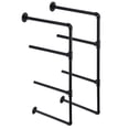 thumbnail image 3 of 12.6inch Deep 1-Pair 2/3/4 Tier DIY Industrial Retro Iron Pipe Shelf Wall Mount Storage Shelving Brackets Bookshelf Storage Organizer (Not Included Shelves), 3 of 6