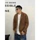 thumbnail image 2 of Suéteres de punto para hombre Cárdigan liso marrón Ropa de hombre Cuello Letra Estética Meme Overfit S Overfit Knit Moda 2024 A, 2 of 5