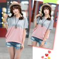 thumbnail image 5 of Zonghan Casual Batwing Short Sleeve T-Shirts Crew Neck Loose Tee Tops Blouses for Women, Girl, 5 of 6