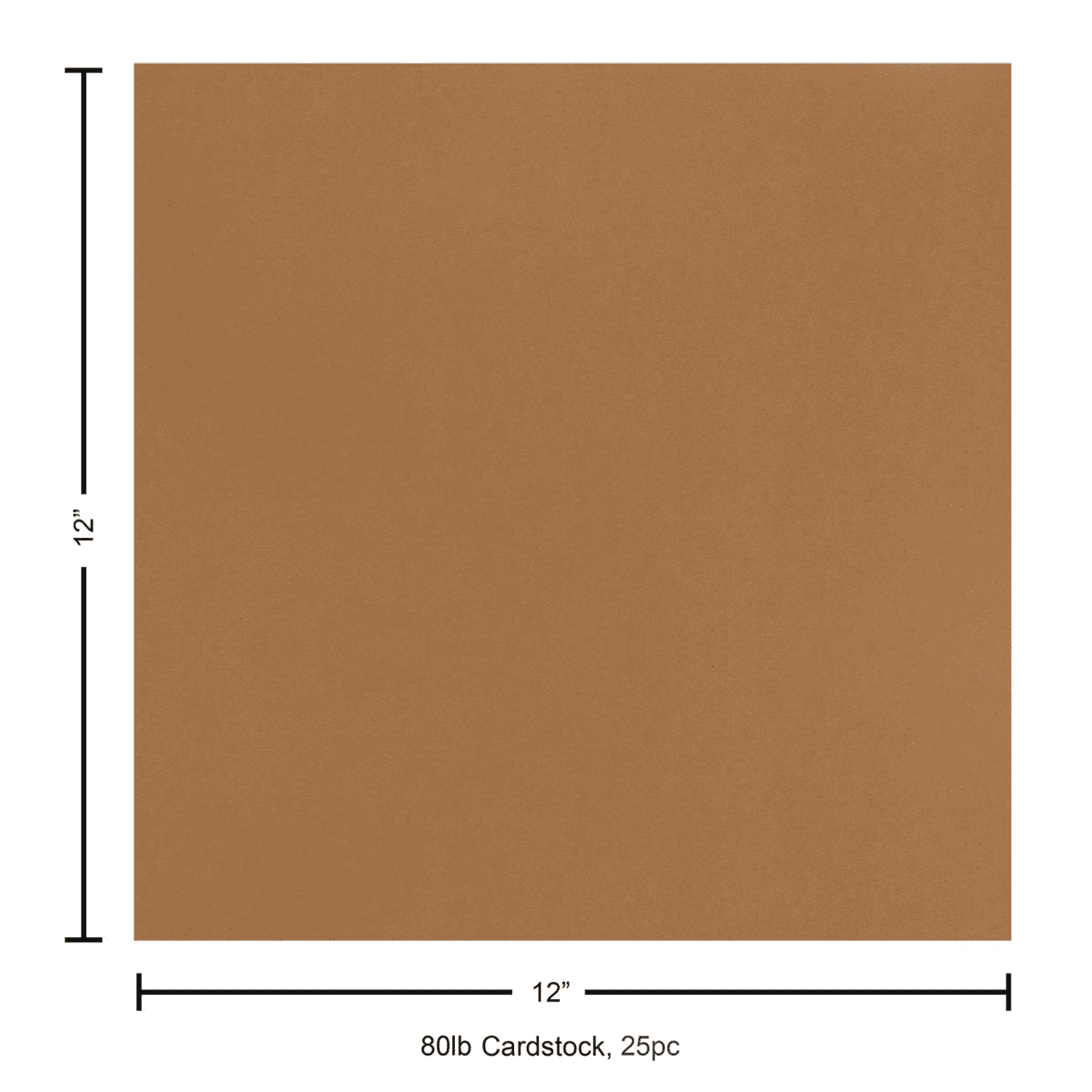Paper Accents Cardstock 12"x 12" Recycled 80lb Grocers Kraft 25pc