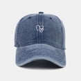thumbnail image 2 of Peichun Unisex Vintage Washed Distressed Baseball Cap Cute Two Hearts Embroidery Adjustable Sun Hats Soft Top Breathable Sports and Leisure Couple Caps One Size, 2 of 6