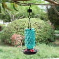 thumbnail image 6 of Hvmvliv Bird Feeder Hanging Glass Hummingbird Feeder with 5 Feeding Ports, Wide Mouth for Easy Filling and Cleaning, Hanging for Garden Backyard Blue, 6 of 7