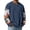 Dark Blue, variant on Mens Sweatshirts Shirt Casual Long Sleeve Pullovers Color Block Camo Boho Ribbed Knit Tee Spring Trendy V Neck Tops Khaki L