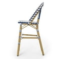 thumbnail image 5 of Christopher Knight Home Kinner Outdoor French Barstools (Set of 2) by  - 18.00" L x 23.75" W x 46.00" H Navy Blue + White + Bamboo Print Finish, 5 of 5
