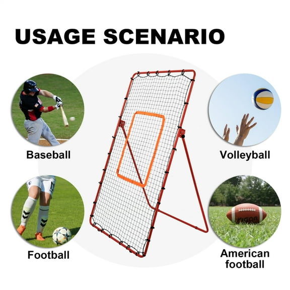 Hemousy Portable Volleyball Practice Net 7x4Ft, High-Density PE Rebounder Net with Non-Slip Feet for Indoor Outdoor