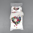 thumbnail image 2 of Ambesonne Love Bedding Set 4 Pcs, Love Doodle Hearts, Queen, Multicolor, 2 of 3